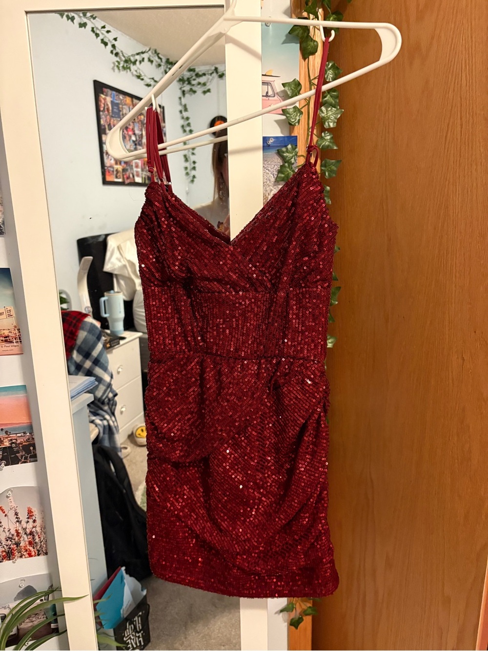 Lucy in the Sky Red Sequin Mini Dress